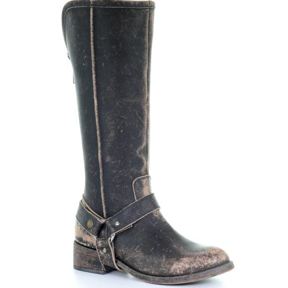 Corral Distressed Harness Western Boots Round Toe size 8.5 - Picture 1 of 6